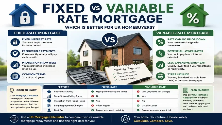 Fixed vs Variable Rate Mortgage: Which Is Better for UK Homebuyers?