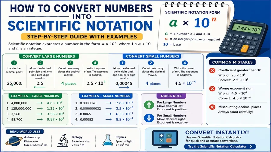 How to Convert Numbers into Scientific Notation