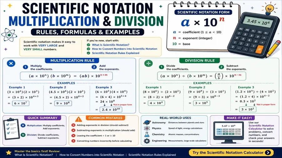 How to Multiply and Divide Scientific Notation (Step-by-Step Guide)