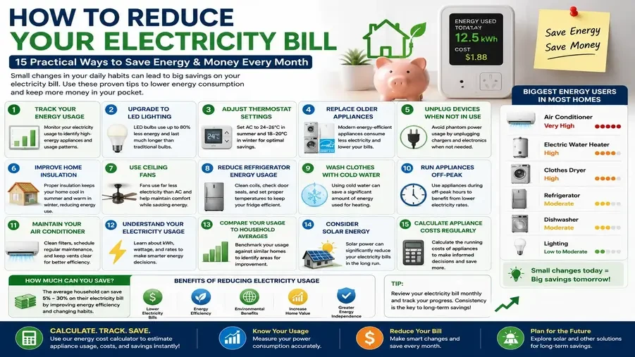 How to Reduce Your Electricity Bill: 15 Practical Ways to Lower Energy Costs