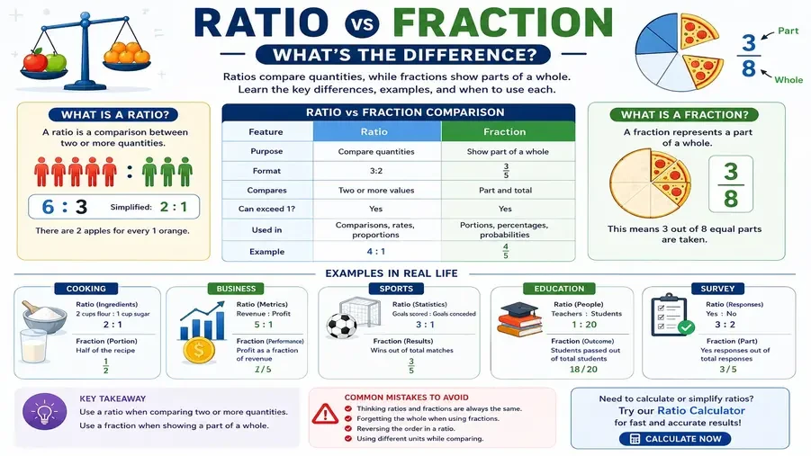 Ratio vs Fraction