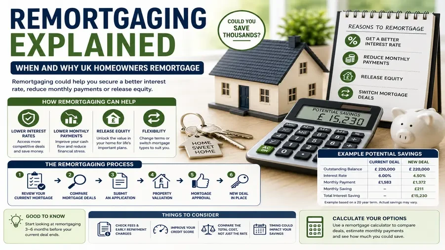 Remortgaging Explained UK | Benefits, Costs & When to Remortgage