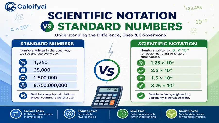 Scientific Notation vs Standard Numbers: What's the Difference?
