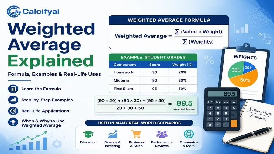 Weighted Average Explained: Formula, Examples & Real-Life Uses